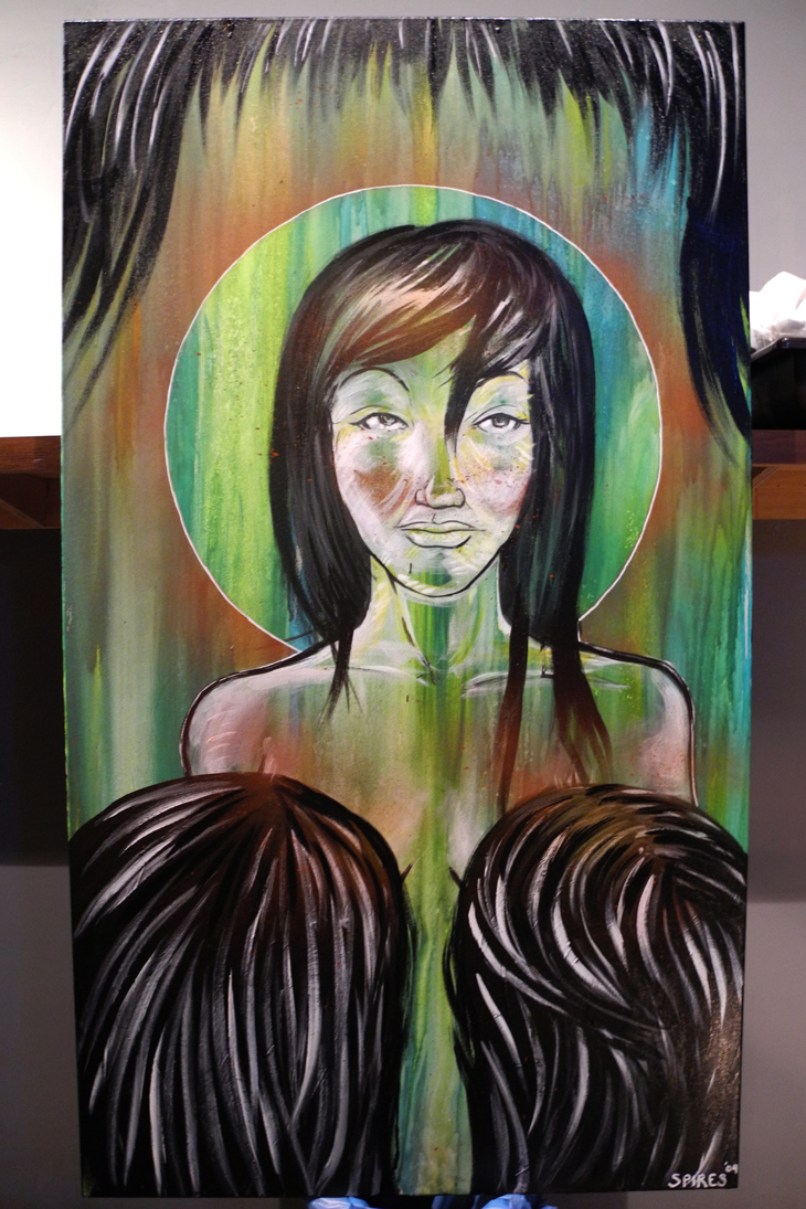 1st live art show painting at Drifters Bar in Tainan, Taiwan