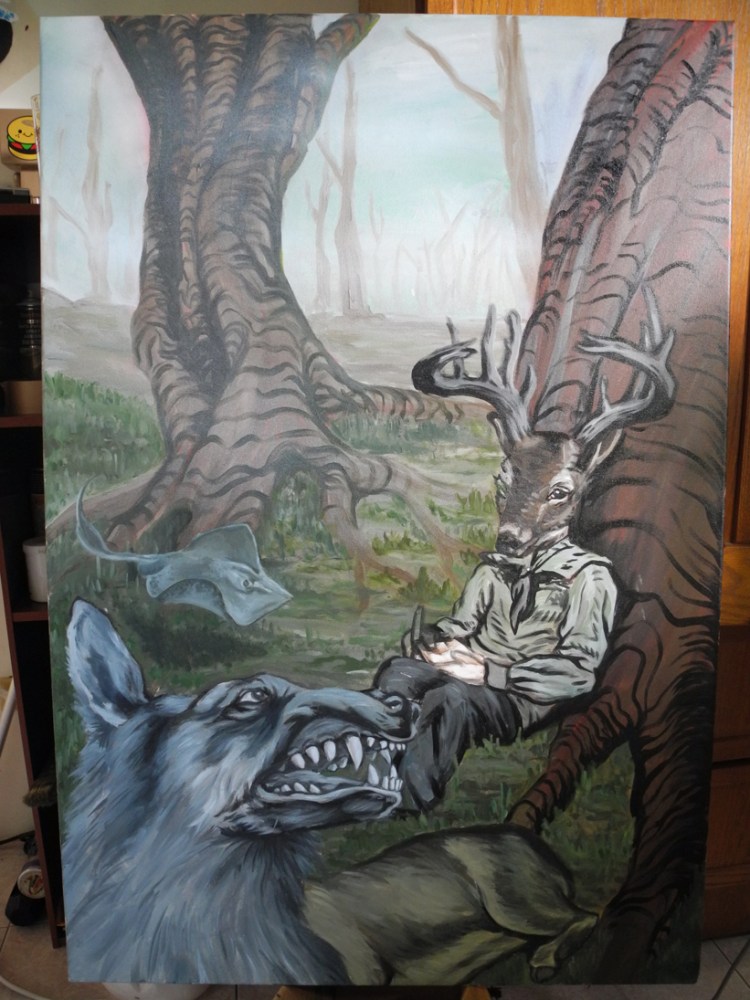 2nd live art show in Drifters Bar 2004 (unfinished)